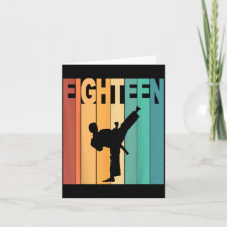 18. Geburtstag Karate Taekwondo Thema 18 Jahre alt Karte