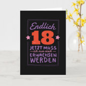 18 Geburtstag Karte (Gelbe Blume)