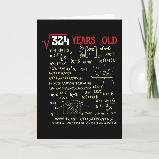 18. Geburtstag Karte (Vorderseite)