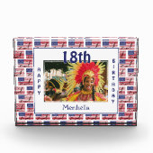 18. Geburtstag Keepake | AMERICAN USA FLAG Fotoblock (Vorderseite)
