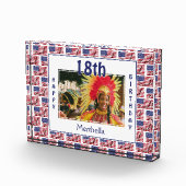 18. Geburtstag Keepake | AMERICAN USA FLAG Fotoblock (Rechts)