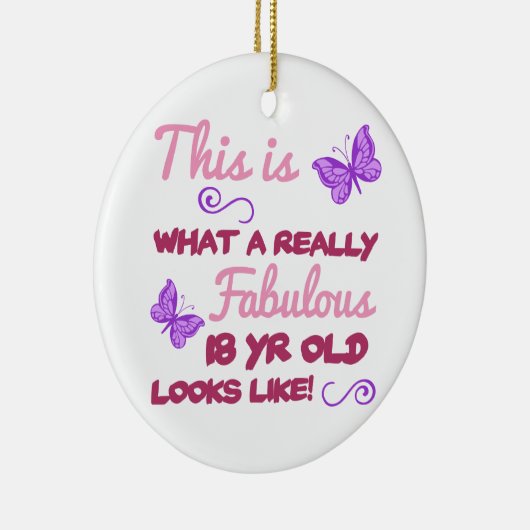 18. Geburtstag Keramikornament (Rechts)