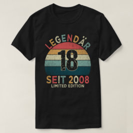 18. Geburtstag Legendär Seit 2008 Jahrgang T-Shirt