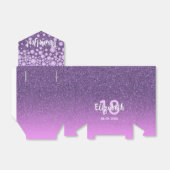 18. Geburtstag lila Glitzer vielen Dank Geschenkschachtel (Ungefaltet)