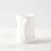 18. Geburtstag lila & rosa Ballons Porzellantasse (Rückseite)