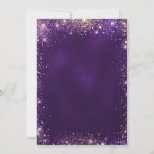 18. Geburtstag lila Rose Gold Luxus Einladung (Rückseite)