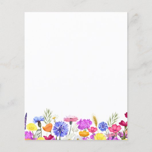 18. Geburtstag Lila Wildblume Einladung (Rückseite)