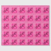 18. Geburtstag Moderne rosa Typografie Geschenkpapier (Flach)
