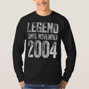 18. Geburtstag November Geboren 18 Jahre Vergehen  T-Shirt