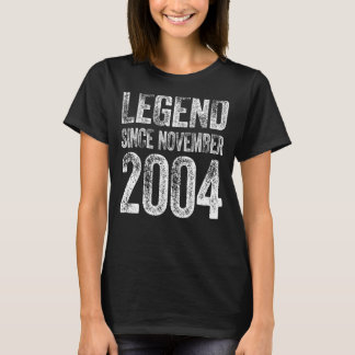 18. Geburtstag November Geboren 18 Jahre Vergehen  T-Shirt