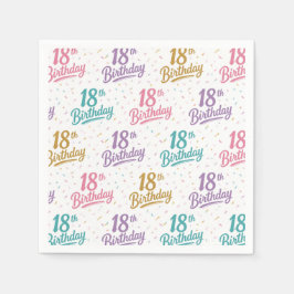 18. Geburtstag Papier Servietten, 18. Geburtstag P Serviette