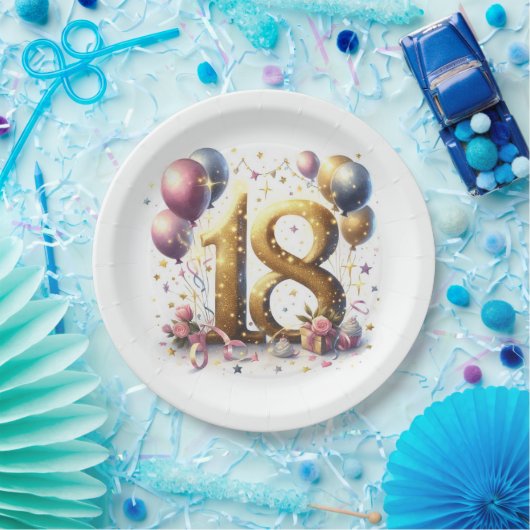 18. Geburtstag Pappteller (Party)