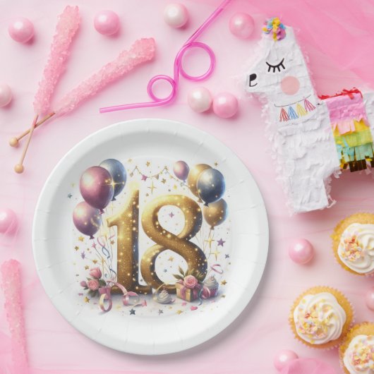 18. Geburtstag Pappteller (Party)