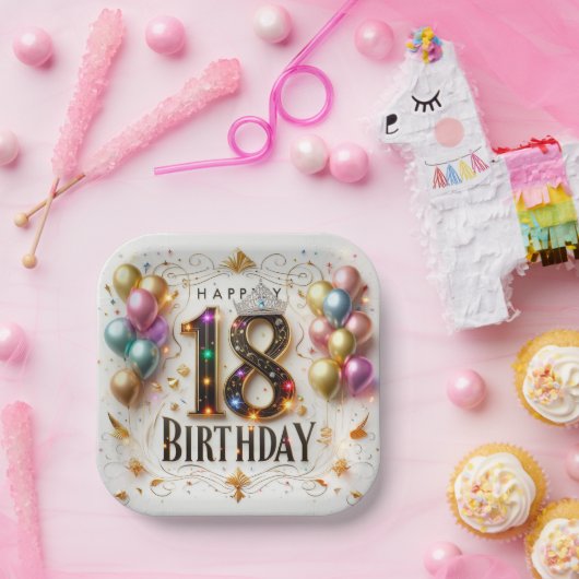 18. Geburtstag Pappteller (Party)