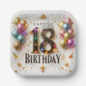 18. Geburtstag Pappteller (Vorderseite)
