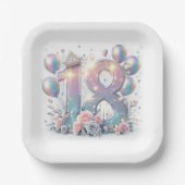 18. Geburtstag Pappteller (Vorderseite)