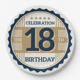 18. Geburtstag Pappteller