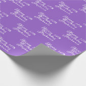 18. Geburtstag Party Name Lila Modernes Muster Geschenkpapier (Ecke)