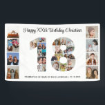 18. Geburtstag Party Nummer 18 FotoCollage Banner<br><div class="desc">Mark achtzehn Jahre wunderbare Erinnerungen und Abenteuer mit dieser faszinierenden 18. Geburtstagsnummer Foto Collage. Diese anpassbare Vorlage ist die perfekte Mischung aus Kreativität und Stimmung, die es Ihnen ermöglicht, ein wahrhaft unvergessliches Geschenk für den besonderen Tag Ihrer Lieben zu schaffen. Erleben Sie das Wesentliche von unglaublichen Jahren in einem Single-Meisterwerk...</div>