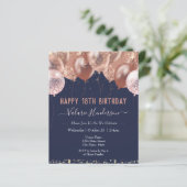 18. Geburtstag Pink Balloons Haushalt Einladung (Stehend Vorderseite)