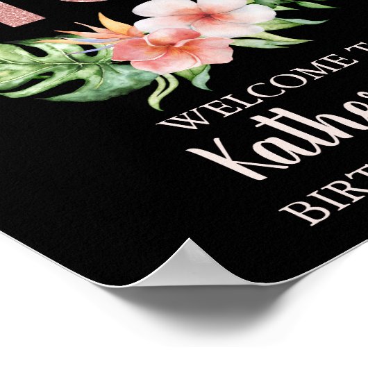 18. Geburtstag Pink Personalisiert Poster (Ecke)