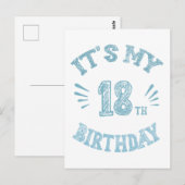 18. Geburtstag Postkarte (Vorne/Hinten)