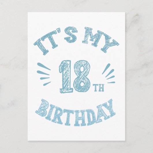 18. Geburtstag Postkarte (Vorderseite)