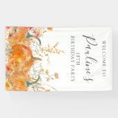 18. Geburtstag Pumpkin Wildblume Vertikale Außenwe Banner (Horizontal)