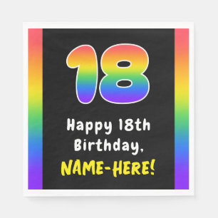 18. Geburtstag: Rainbow Spectrum # 18, Individuell Serviette