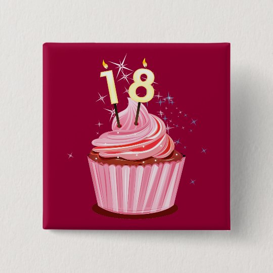 18 Geburtstag Rosa Kleiner Kuchen Button Zazzle De