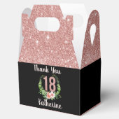 18. Geburtstag Rose Gold Glitzer vielen Dank Geschenkschachtel (Geöffnet)