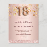 18. Geburtstag Rose Gold Rosa Ballon Drehbuchstars
