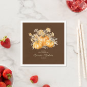 18. Geburtstag Rustic Boho Pumpkin Fall Custom Serviette (Beispiel)