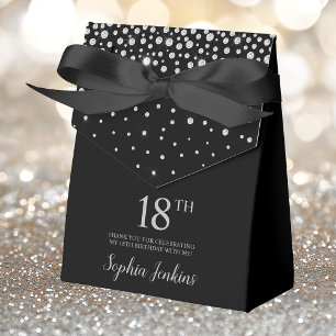 18. Geburtstag Schwarzes Glänzendes Dankeschön Geschenkschachtel