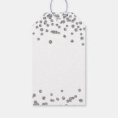 18. Geburtstag Silver Imitats Glitzer Confetti Whi Geschenkanhänger (Rückseite)