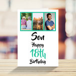 18. Geburtstag Son Green Modern Foto Collage Card Karte<br><div class="desc">Legen Sie ein Lächeln auf das Gesicht mit dieser personalisierten 3 Foto Collage 18. Geburtstagskarte für Ihren Sohn. - Klicken Sie einfach, um dieses Design 🔥 Meine Versprechen zu personalisieren - Dieses Design ist einzigartig und ist mit Ihnen im Hinterkopf 🙏 Danke, dass Sie mein kleines Unternehmen unterstützt haben -...</div>