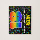 18. Geburtstag — Spaß, farbenfrohe Musiksymbole &  Puzzle (Vertikal)