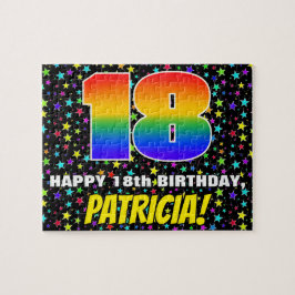 18. Geburtstag — Spaß, farbenfrohe Sternenweltenmu Puzzle