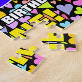 18. Geburtstag — Spaß, Liebende Herzformen + "18" Puzzle (Seite)