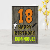 18. Geburtstag: Spooky Halloween Thema, Individuel Karte (Gelbe Blume)