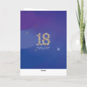 18. Geburtstag - Startnummern - Blau - Alter 18 Karte (Rückseite)