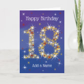 18. Geburtstag - Startnummern - Blau - Alter 18 Karte (Vorderseite)