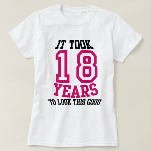 18. Geburtstag T-SHIRT (Design vorne)