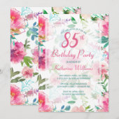 18. Geburtstag Tropisches Party Pink Pink Pony Einladung (Vorne/Hinten)