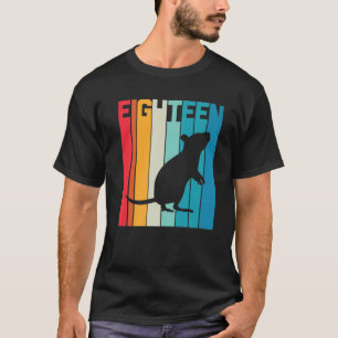18. Geburtstag Vintage Maus Lover Haustier Niedlic T-Shirt