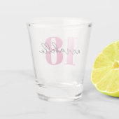 18. Geburtstag Vorname Schiebeglas Schnapsglas (Rückseite)