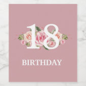 18. Geburtstag Weinetikett (Einzelnes Label)