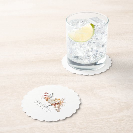 18. Geburtstag Weißpumpenfallen Blume Custom Untersetzer (Vor Ort)