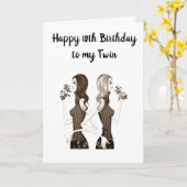 **18. GEBURTSTAG WÜNSCHT SICH MEINEM **TWIN SISTER KARTE (Gelbe Blume)