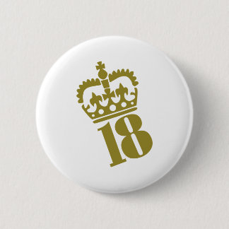 18. Geburtstag - Zahl - achtzehn Button